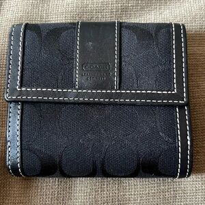 Black on black coach wallet